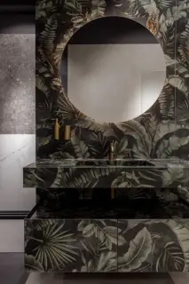 MIRAGE JOY Комплект тумба со столешницей и зеркалом , PP01 ENCANTO GOLD