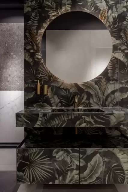 MIRAGE JOY Комплект тумба со столешницей и зеркалом , PP01 ENCANTO GOLD