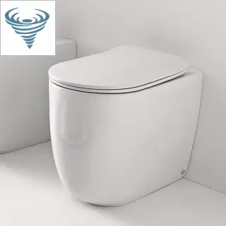 Kerasan Nolita Унитаз безободковый пристенный 55х35 см, Tornado, с креплениями WB5N, цвет: белый глянцевый