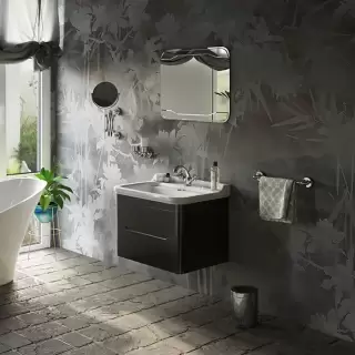 Kerasan Waldorf Комплект подвесной мебели 80см, с 2-мя ящиками Цвет: черный матовый