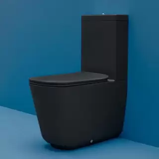 Kerasan Tribeca Унитаз моноблок 60х35см, c креплением WB5N, цвет: черный матовый