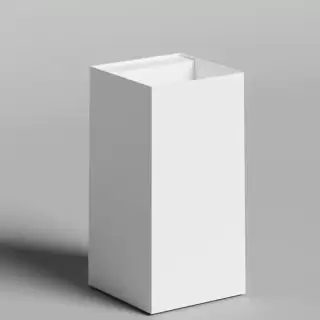 Salini Armonia Square Top Раковина напольная 45х45х90см, без отв. под смеситель, слив в стену, выпуск D 503, сифон, мат-л: S-Sence, цвет: белый глянцевый