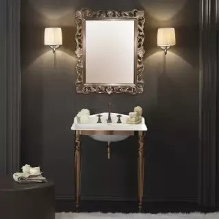 TW King Металлическая структура 73.5x54xh85см с раковиной на 1 отв, материал: латунь, напольная, цвет: бронза