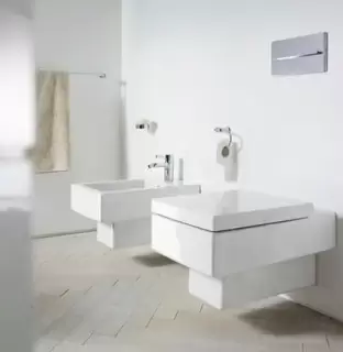 Duravit Vero Унитаз подвесной 37x54.5см, с вертикальным смывом с сиденьем, цвет: белый