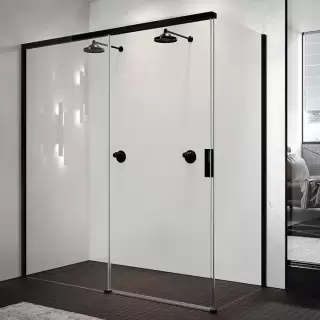 Novellini Opera Душевой угол 120х91х200см., SX, стекло, цвет: черный