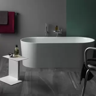 Laufen VAL Ванна 160x75x45см, отдельностоящая, с слив-переливом, материал: композит, цвет: белый