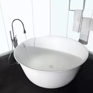 Gessi Goccia Напольный термостатический смеситель для ванны с ручным душем, внешняя часть, цвет: хром