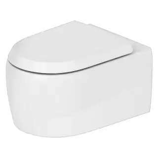 Duravit Qatego Унитаз подвесной 37х57см., с креплением Durafix, с установленными петлями из нерж. стали, цвет: белый