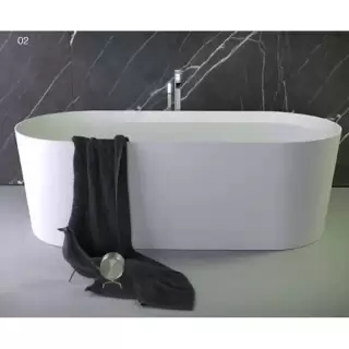 KNIEF Pearl Ванна отдельностоящая овальная 172x81x50см со сливом, цвет: белый матовый