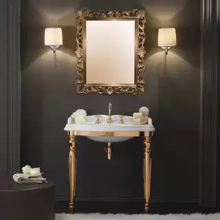 TW King структура металлическая 91x56xh85см, с раковиной на 1 отв., материал: латунь, напольный, цвет: отделки: золото