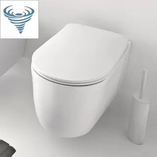 Kerasan Nolita Унитаз безободковый подвесной 55х35 см, Tornado, с креплениями WB9N, цвет: белый матовый