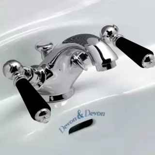 Devon&Devon Black Dandy Смеситель для раковины, цвет: хром