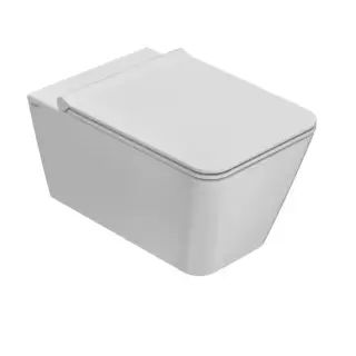 Globo Stone Унитаз подвесной 52х36см, безободковый, с системой скрытого крепежа, цвет: белый матовый