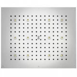 BOSSINI DREAM-RECTANGULAR Верхний душ 570x470 мм, с 12 LED RGB, блок питания/управления, Cromoterapia, цвет: белый матовый