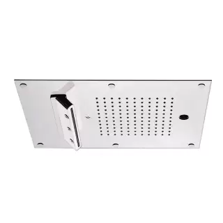Carimali MyDream Верхний душ 450х300 мм, потолочный, 121 форсунка, 3 потока воды: дождь, каскад, распылители, 2 й каскад, хромотерапия, цвет: хром