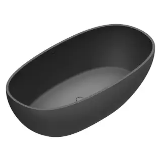 Catalano Solid Ванна отдельностоящая 176х91хh52см, с переливом, сифон в комплекте, цвет: черный матовый