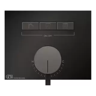 Gessi Hi-Fi Смеситель для душа, с включением до 3 источников одновременно, внешняя часть, цвет: Black Metal PVD