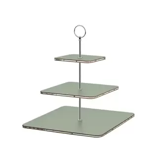 ADJ Сервировочная стойка 30x30xH35см., ручка круглая, цвет: эвкалипт/фурнитура хром