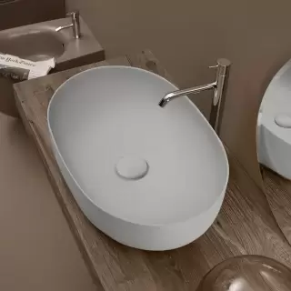 Kerasan Nolita Раковина 60х40 см, без отв., накладная, цвет: светло серый