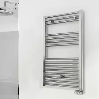 Irsap Ares Полотенцесушитель электрический 58x81.8x3см (15 трубок-2 промежутка), мощность: 400 ватт, с хромир. регулятором, провод: 120см, цвет: хром