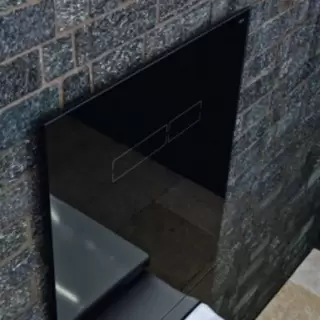 TECELux для установки унитаза -биде (DURAVIT) с верхней панелью из черного стекла с сенсорным блоком управления  sen-Touch  и нижней панелью стекло черное