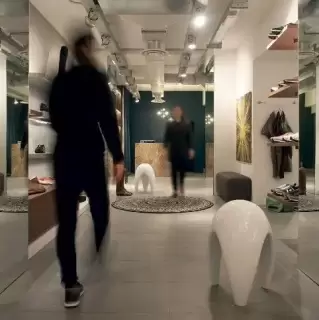 Kerasan Artwork Малый архитектурный декор для ванной: Стул на 3-х ножках "MOSCARDINO", напольный, Цвет: белый