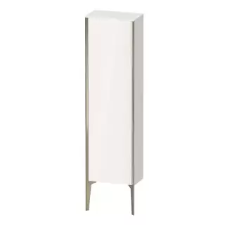 Duravit XViu Шкаф подвесной 40x24x133см, с 1 дверью, 3 стеклянными полками (петли слева), цвет: белый глянцевый/champagne matt