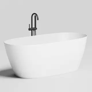 Salini Sofia Light Ванна отдельностоящая 165х75х60см, без отверстия под перелив, материал: S-Sense, цвет: белый глянцевый
