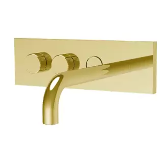 Fima Carlo Frattini Switch ON Смеситель для раковины, встраиваемый, излив: 20.7см., c кнопкой on/off, цвет: золото