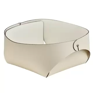 ADJ Корзинка Flora, 20x20xH9 см., цвет: панна котта/белый