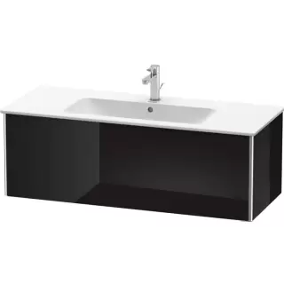 Duravit XSquare Тумба подвесная, 121х47.8х40см, с раковиной, с 1 выдв ящик, цвет: черный глянцевый