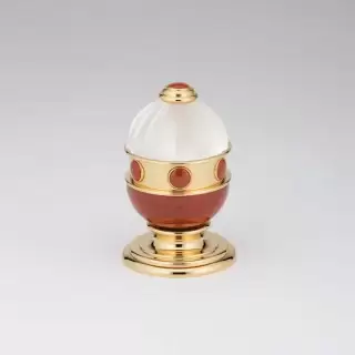 THG Cheverny Jaspe rouge Вентиль смесителя для раковины, вставки красная яшма, цвет: полированное золото