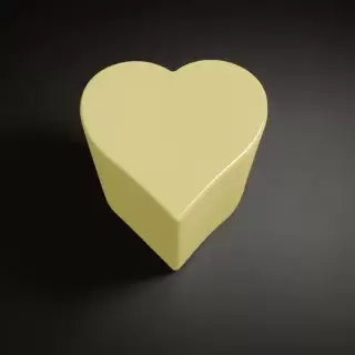 Kerasan Artwork Столик декоративный на стальной основе "CUORI", 50х50х41 см, напольный, цвет: золото