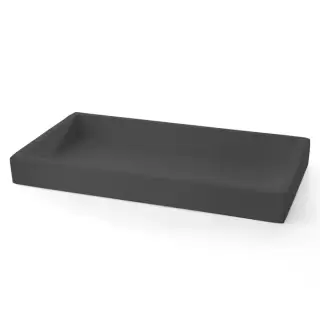3SC Mood Black Лоток универсальный, настольный, композит Solid Surface, цвет: чёрный матовый
