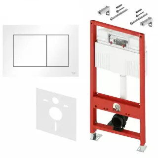 TECE Комплект TECEbase 3.0 c кронштейнами, звукоизоляцией, панелью смыва TECEnow, цвет: белый глянцевый