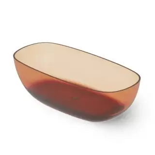 Dea Design Modern Ванна 162х80х54см., отдельностоящая, Glasstech, прозрачная смола, цвет: Sunset R1