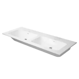 Duravit ME by Starck Двойная раковина 130x49см, встраиваемая сверху, без отв., цвет: белый