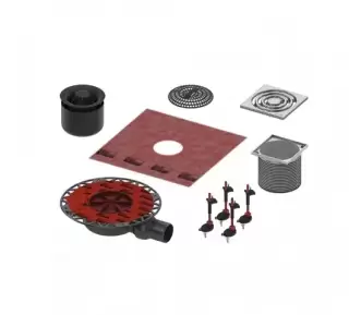 TECEdrainpoint S Комплект точечного трапа с сифоном DN 50, с декоративной решеткой