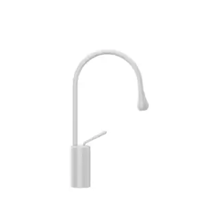 Gessi Goccia Смеситель для раковины на 1 отверстие, высокий, излив 174мм R=90, цвет: белый