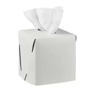 Colombo Adj Салфетница Kleenex, 12x12H12 см, цвет: белый/панна котта