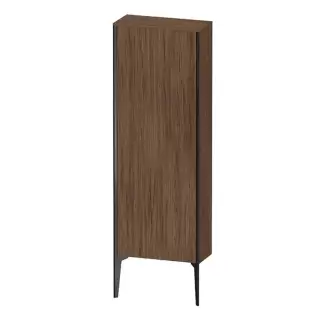 Duravit XViu Шкаф подвесной 50x24x133см, с 1 дверью, 3 стеклянными полками (петли справа), цвет: walnut dark/черный матовый