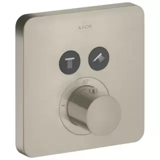 Axor ShowerSelect Смеситель для душа, термостатический, на 2 источника, внешняя часть, цвет: шлифованный никель