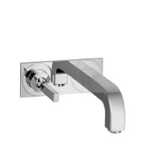 Axor Citterio Встраиваемый смеситель для раковины, на 2 отв., с панелью, излив: 225мм, с донным клапаном, внешняя часть, цвет: хром