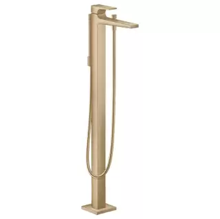 Hansgrohe Metropol Смеситель для ванны, напольный, с ручным душем, излив: 23.5см, цвет: шлифованная бронза
