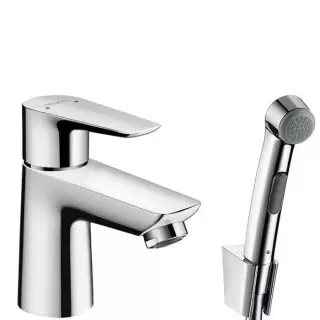 Hansgrohe Talis E, Смеситель для раковины с гигиеническим душем, с донным клапаном, Цвет: хром