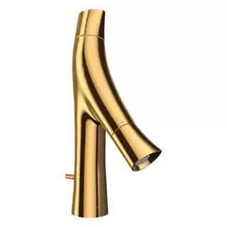 Axor Starck Organic Смеситель для раковины 80, на 1 отв., с донным клапаном, цвет: полированное золото