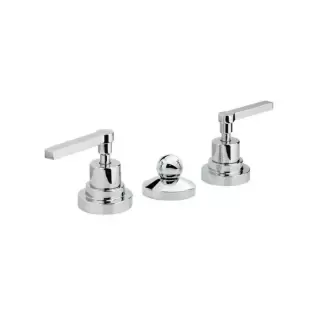 Nicolazzi Mac Kinley 05 Смеситель для биде на 3 отверстия, с 2мя ручками, с душиком, цвет: хром