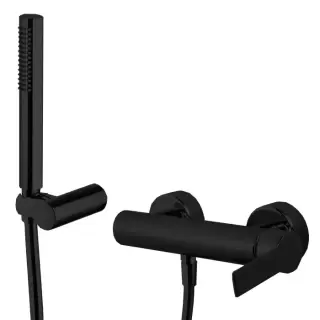 Fima Carlo Frattini Mast Смеситель для душа внешнего монтажа с душевым комплектом, цвет: черный матовый