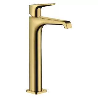 Axor Citterio E Смеситель для раковины 250, на 1 отв., высокий, с донным клапаном, цвет: полированное золото