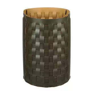 ADJ Круглая корзина для белья Bottega, D40xH57 см., цвет: оливковый/горчичный